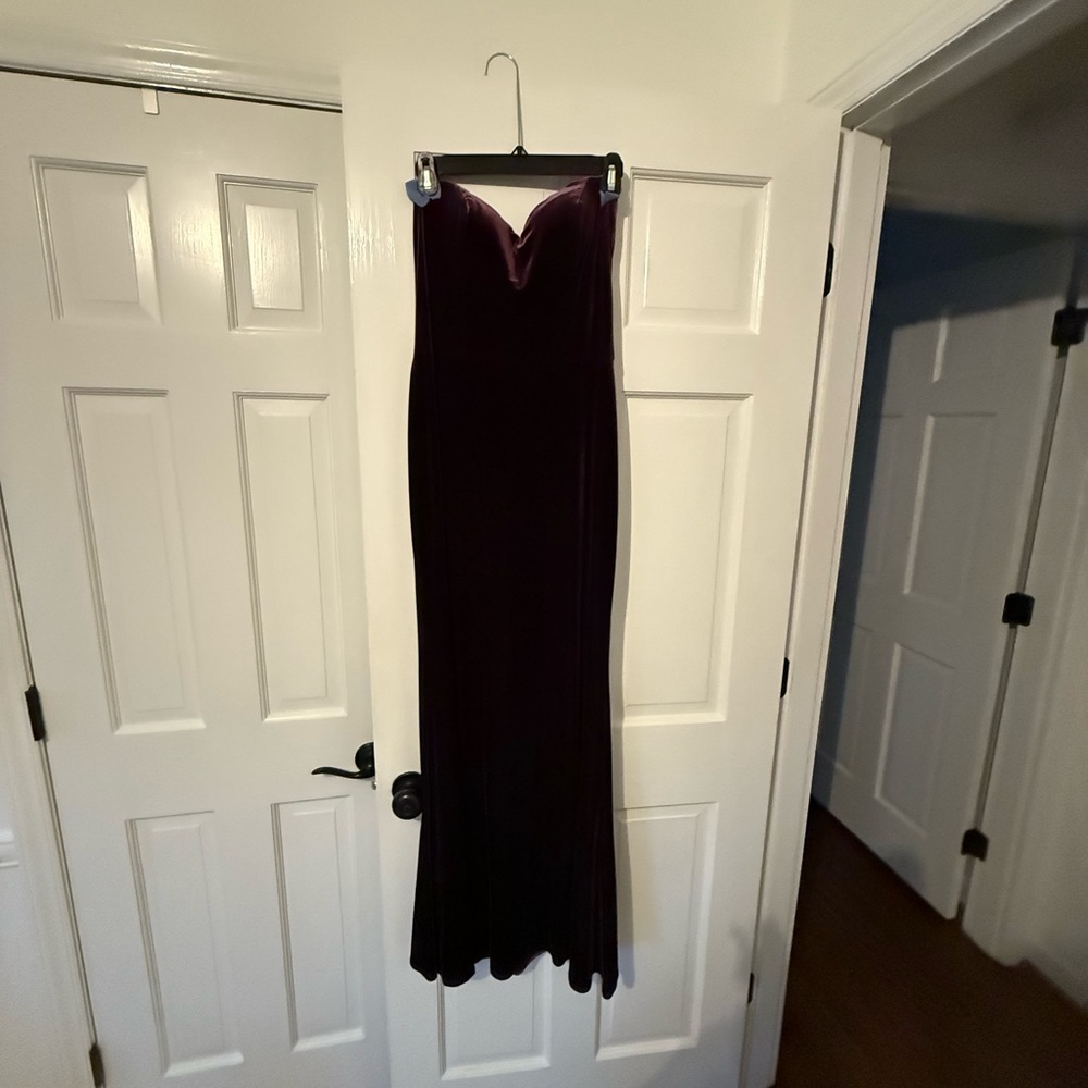 Revelry Quinn Velvet Gown in Purple